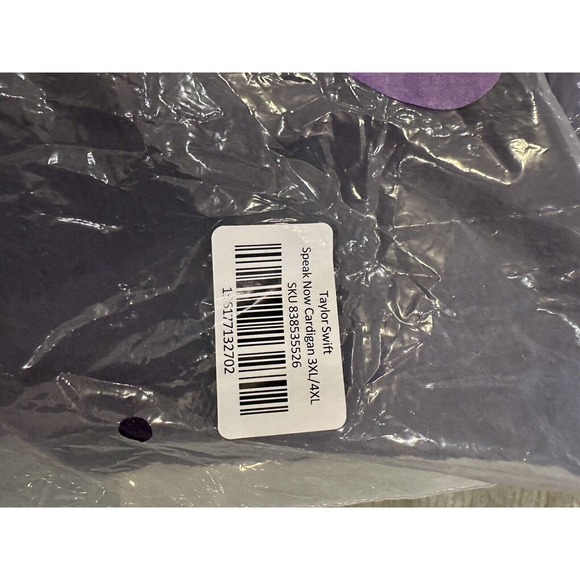 IN HAND SHIPS NOW NWT Taylor Swift Speak Now Cardigan Auth Size 3XL 4XL Confetti - Picture 5 of 5